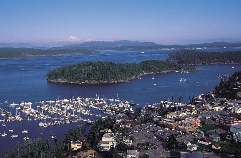 Friday Harbor marina on San Juan Island, Washington